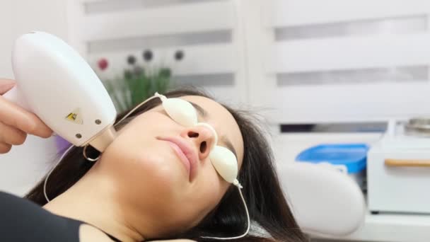 Laser Haarentfernung Und Kosmetik Einem Schönheitssalon Verfahren Zur Haarentfernung — Stockvideo