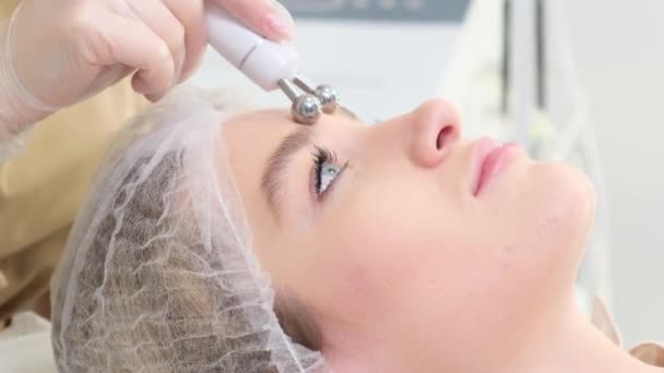 Facial Skin Care Beautiful Woman Prevention Premature Aging Processes Treatment — Stok Video