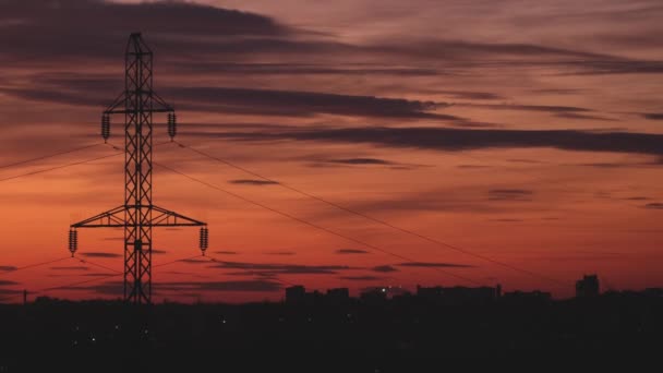 Power Outages Ukraine Problems Power Transmission System Lead Blackouts Cities — Vídeo de stock