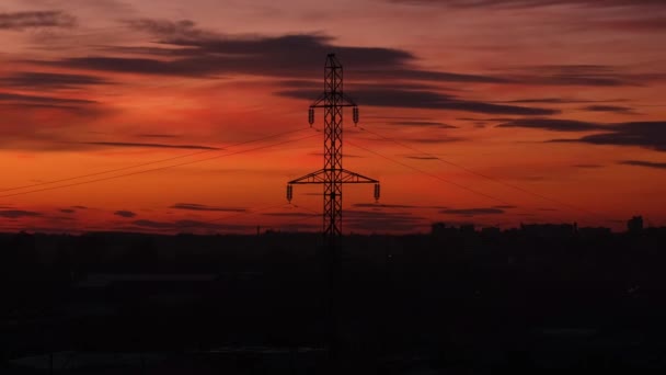 Blackout Ukraine Consequences Russias War Ukraine Dark Red Sunset Dark — Stock video