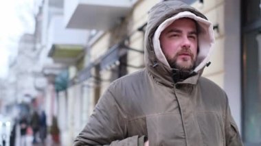 Influenza infection in a young man. Runny nose and cold. Viral infection of the coronavirus.