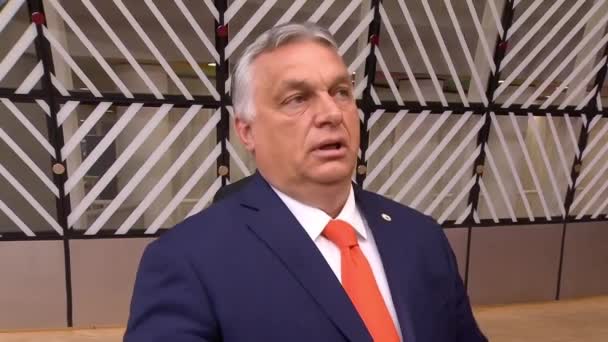Συνέντευξη Του Πρωθυπουργού Της Ουγγαρίας Κλείσε Ουγγαρία Βουδαπέστη Φεβρουαρίου 2023 — Αρχείο Βίντεο