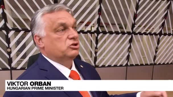 헝가리의 빅토르 오르반 Viktor Orban 헝가리 부다페스트 2023 — 비디오