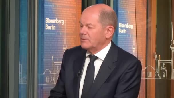 Interview Prime Minister Germany Olaf Scholz Full Germany Berlin January — Video Stock