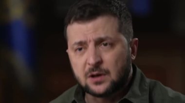 President of Ukraine Volodymyr Zelenskyi gives an interview to foreign journalists. Kyiv, Ukraine - January 2023