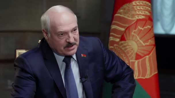 Presiden Republik Belarus Oleksandr Lukashenko Menyampaikan Pidato Kepada Warga Homel — Stok Video