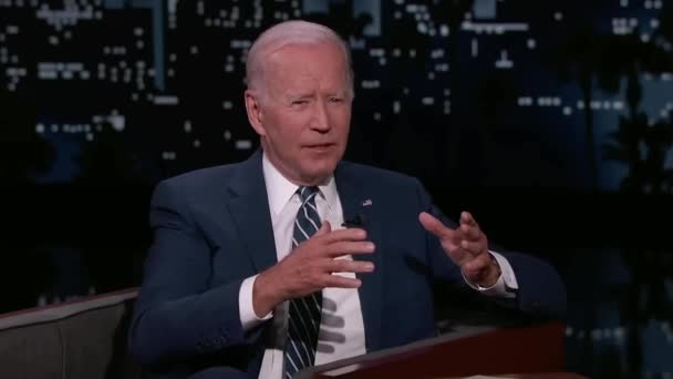 President Joe Biden Gives Interview Live Channel Washington May 2022 — Stockvideo