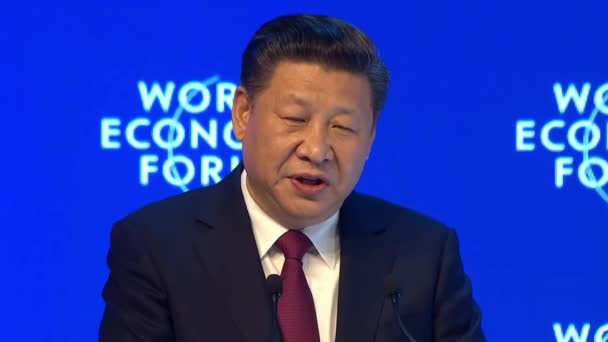 Sviçre Eylül 2022 Çin Halk Cumhuriyeti Başkanı Jinping Ekonomik Bir — Stok video