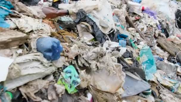 Ινδικός Ωκεανός Μπαλί Σκουπίδια Στον Ωκεανό Άδειο Χρησιμοποιούνται Βρώμικα Πλαστικά — Αρχείο Βίντεο