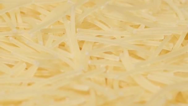 Øjeblikkelige Nudler Roterer Cirkel Makaroni Udsigt Toppen Nærbillede Flok Pasta – Stock-video