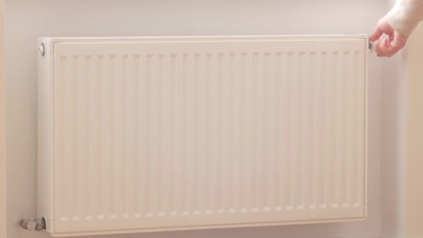 White Water Radiators House Water Heating System New Building — Stock videók