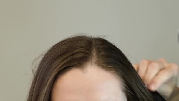 Diagnostic Test Mitroskopitz Examination Hair Skin Scalp Consultation Trichologist — Stock Video