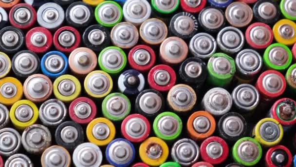Problemi Utilizzazione Ecologia Molti Hanno Usato Batterie Alcaline Domestiche Come — Video Stock