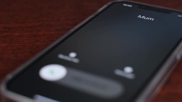 Mom Call Mobile Phone Close Call Smartphone Mom Reply Your — Stok video