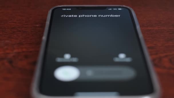 Call Smartphone Personal Unknown Number Receiving Incoming Call Phone — Video Stock
