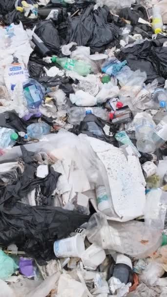 Doğa Için Ekolojik Felaket Çevre Kirliliği Kavramı Plastik Atıklarla Kirlenmiş — Stok video
