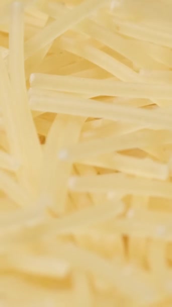 Øjeblikkelige Nudler Roterer Cirkel Makaroni Udsigt Toppen Nærbillede Bunke Pasta – Stock-video