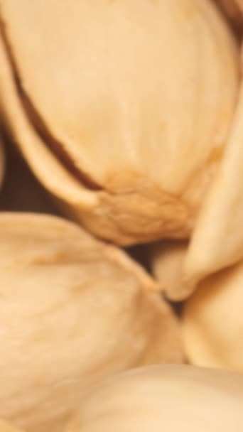 피스타치오의 매크로 비디오가 원형으로 회전합니다 건강한 맛있는 피스타치오 비디오 — 비디오