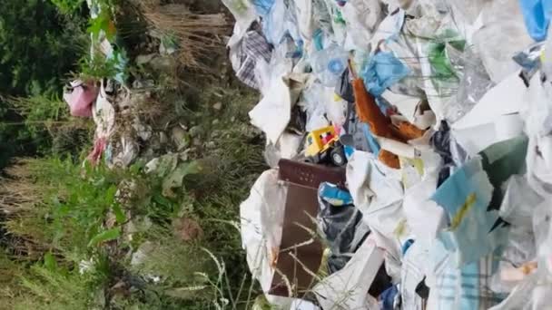 Plastikowe Śmieci Rzece Citarum Wyspa Java Indonezja Koncepcja Zanieczyszczenia Środowiska — Wideo stockowe