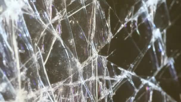 Macro Video Broken Shredded Mobile Phone Broken Cracked Display Vertical — Stock Video