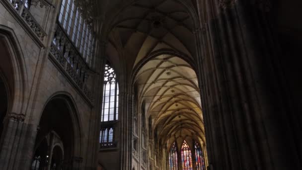 Gotycka Katedra Wita Pradze Jakość Wideo — Wideo stockowe