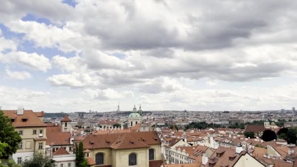 Krásné Panorama Starého Města Prahy Pěkného Slunečného Počasí Koncept Evropského — Stock video