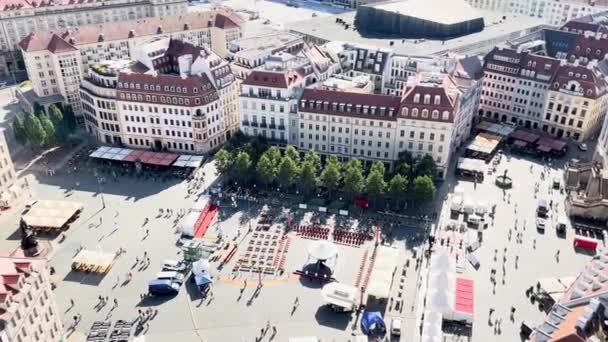 Der Marktplatz Dresden Ist Ein Historischer Und Kultureller Teil Der — Stockvideo