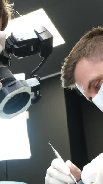 기술과 도구를 치아를 과정의 비디오 건강한 치아의 비디오 — 비디오
