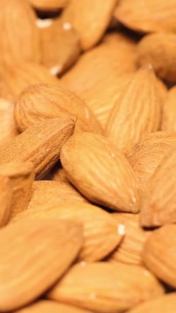 Natural Almond Close Beautiful Background Healthy Food Super Foods High — Stock Video