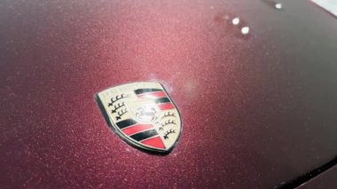 Porsche arabaları müzesi. Stuttgart, Almanya - 10 Eylül 2023.
