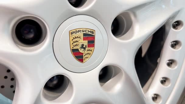 Porsche Autók Múzeuma Stuttgart Németország 2023 Szeptember — Stock videók