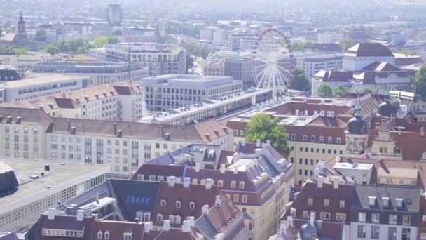 Архитектура Европейского Города Мбаппе Германии Центра Саксонии Один Крупнейших Центров — стоковое видео