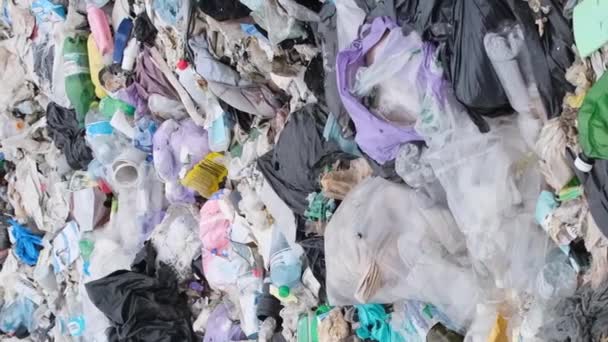 Spazzatura Plastica Sulla Riva Dell Oceano Mare Inquinato Disastri Ambientali — Video Stock