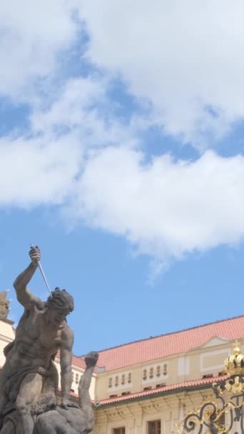 Statues Historiques Saints Catholiques Sur Pont Pragues Charles Repère Historique — Video