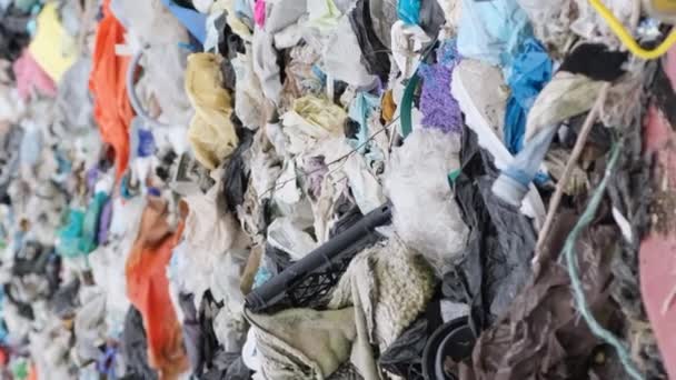 海はプラスチックごみで汚染されている 環境災害 有毒廃棄物 プラスチックによる惑星の汚染 バーティカルビデオ — ストック動画