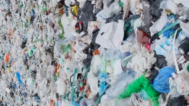 Video Pozadí Plastovým Odpadem Plastových Lahví Problém Ekologie Svislé Video — Stock video