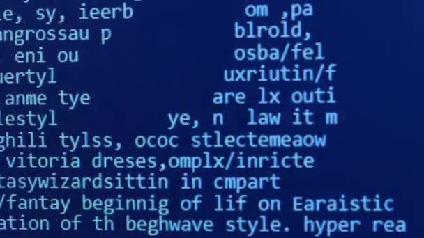 Modrá Obrazovka Programování Počítače Programovací Jazyk — Stock video