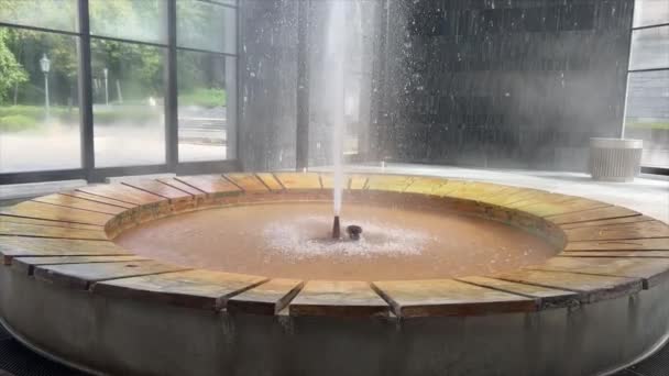 Karlovy Vary Bohemia República Checa Septiembre 2023 Vridla Sprudel Fountain — Vídeos de Stock
