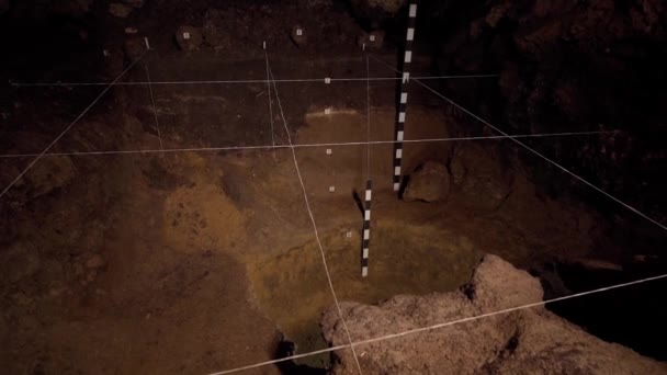 Site Van Archeologische Opgravingen Kerkers Van Egyptische Grotten Archeologie — Stockvideo