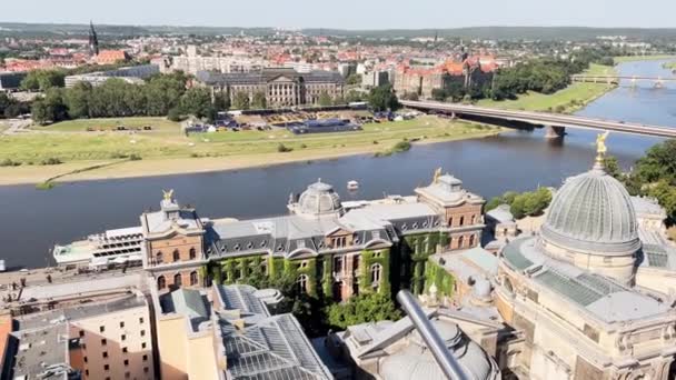 Arquitetura Gótica Cidade Europeia Dresden Alemanha Conceito Turismo Europa — Vídeo de Stock