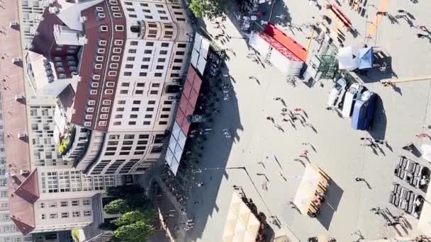 Luftaufnahme Des Architektonischen Zentrums Der Palastbauten Dresden Deutschland Vertikales Video — Stockvideo