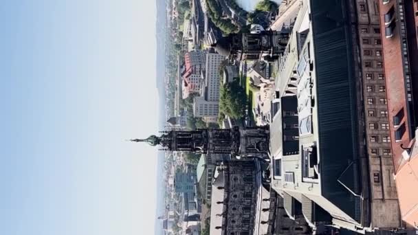 信じられないほど美しい建築とドレスデンの古代都市 ドイツ バーティカルビデオ — ストック動画