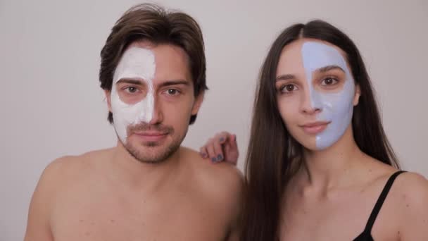 广告使面罩年轻化 面部水疗程序 — 图库视频影像