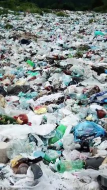 Plastik atıkla kaplı geniş bir alan, şiddetli çevresel kirliliği ve dünyamız üzerindeki etkisini gösteriyor.