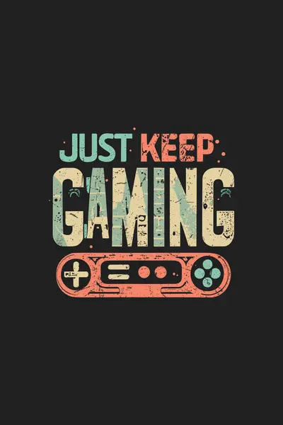 stock vector vintage gaming t shirt design