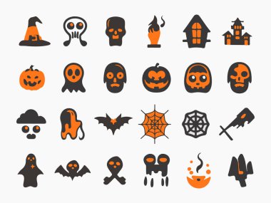 Cadılar Bayramı simgesi ve element tasarımı