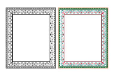 Klasik kaligrafik retro vignette kaydırma çerçeveleri dekoratif tasarım elementleri siyah ve renk izole vektör çizimi