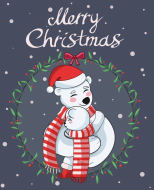 Çerçeveli ve yazılı Noel ayıları: 