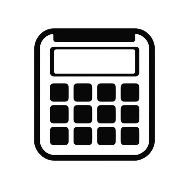 Hesap makinesi simgesi. Tasarruf, finansal tabela, ekonomik konsept. Vektör illüstrasyonu