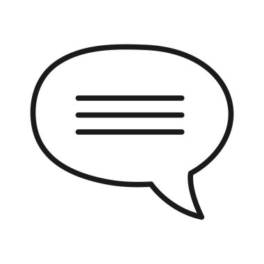 Konuşma balonu mesaj simgesi. Sohbet balonu. Vektör